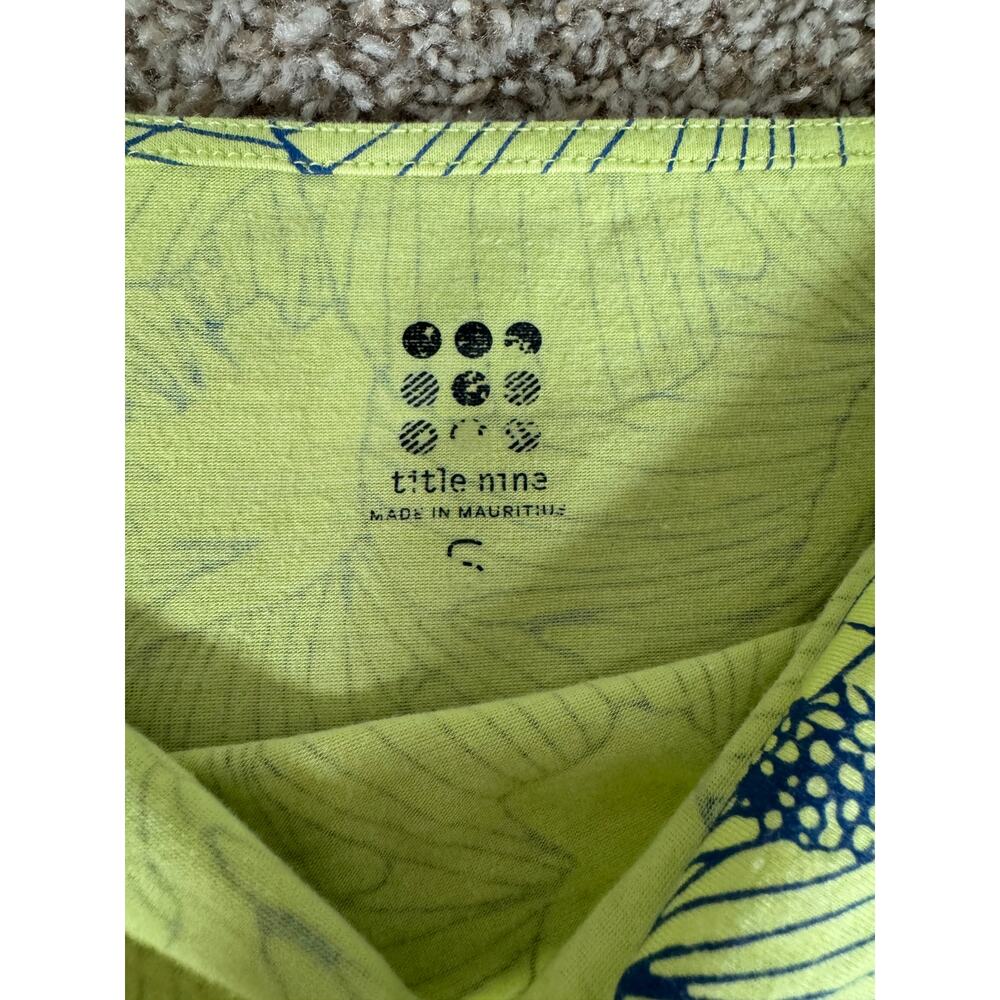 Title Nine Lime Green Floral Mini Dress - Picture 4 of 9